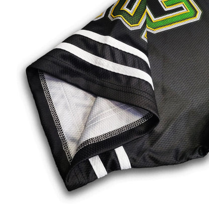 CTZ-K1 (Neverfold SAMOA - mesh cut and sew v-neck grid iron jersey - black)