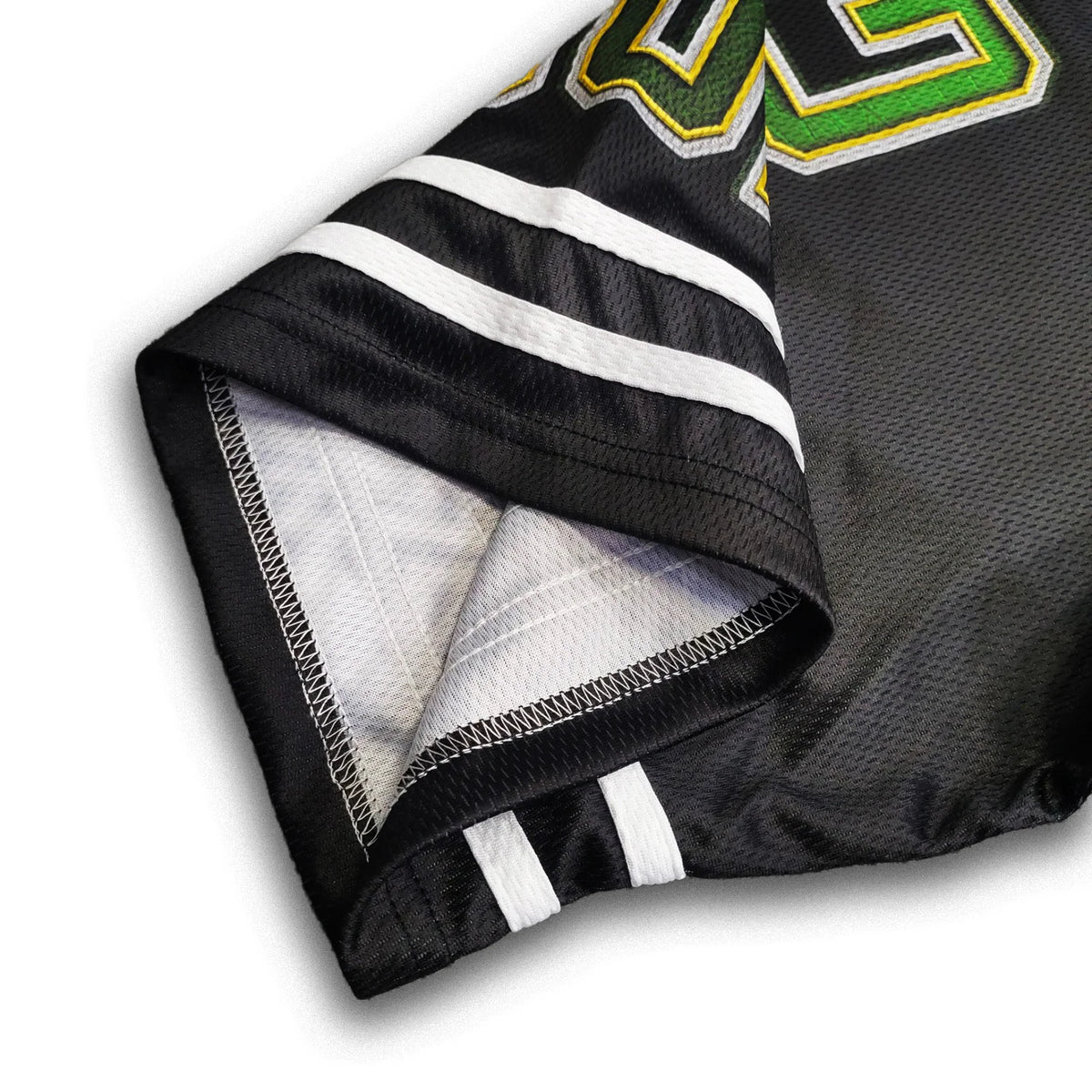 CTZ-J1 (Neverfold tonga mesh cut and sew v-neck grid iron jersey - black)