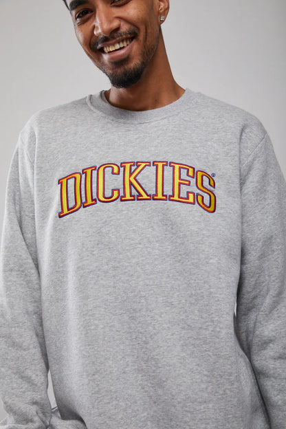 D-N5 (Dickies collegiate tri-colour crew neck sweater grey marle) 5239869 DICKIES