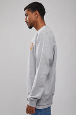 D-N5 (Dickies collegiate tri-colour crew neck sweater grey marle) 5239869 DICKIES