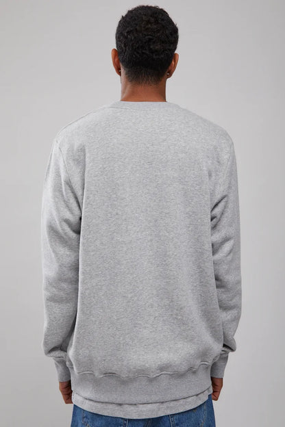 D-N5 (Dickies collegiate tri-colour crew neck sweater grey marle) 5239869 DICKIES