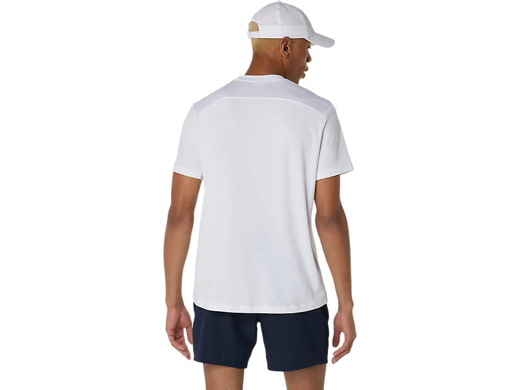 ASA-P2 (Asics men's court short sleeve top brillant white) 82693000
