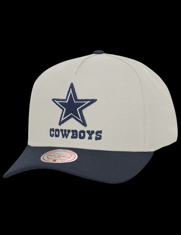 MNA-T51 (Mitchell & ness white dallas cowboys team colour pro pinch snapback white cream/navy osfm) 72692391