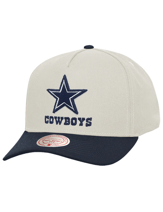 MNA-T51 (Mitchell & ness white dallas cowboys team colour pro pinch snapback white cream/navy osfm) 72692391