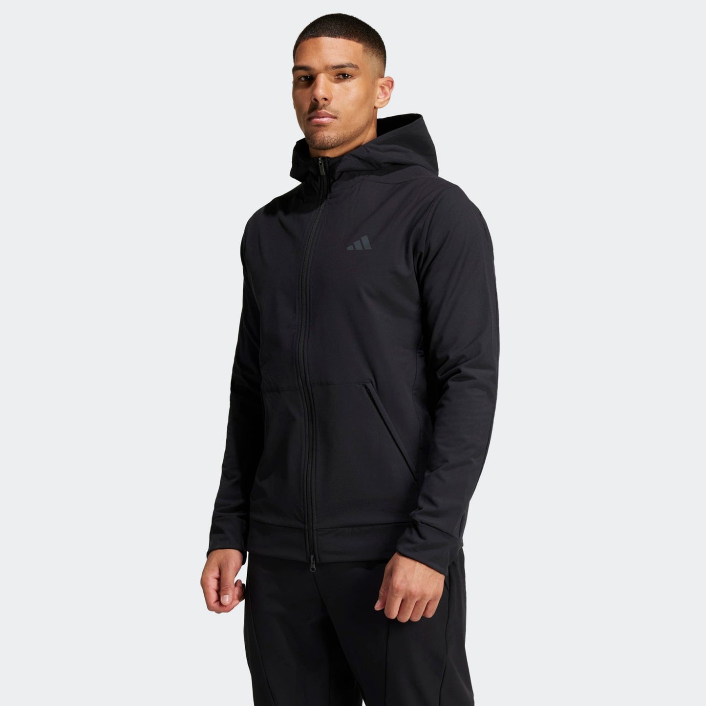 AA-D25 (Adidas designed for training cold.rdy full zip hoodie black) 82499720