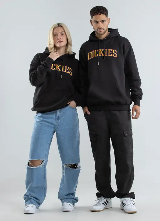 D-S5 (Dickies collegiate tri-colour pull over hoodie black) 52394780 DICKIES