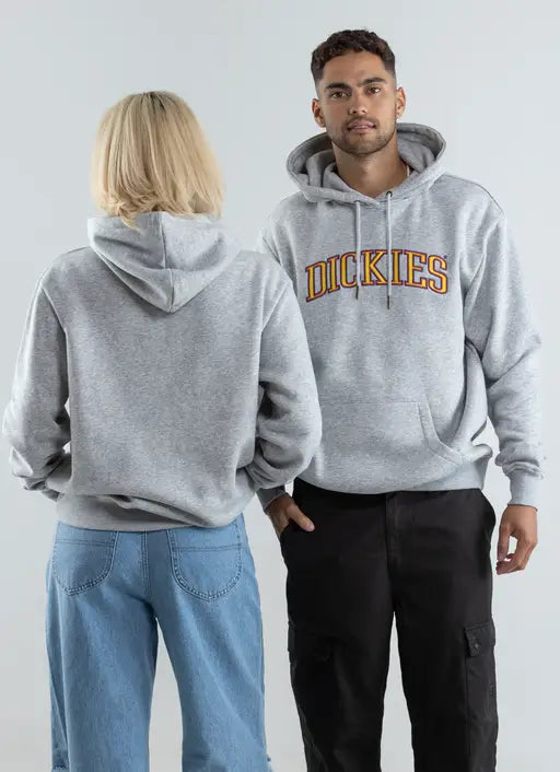 D-Y5 (Dickies collegiate tri-colour pull over hoodie grey marle) 62394780 DICKIES