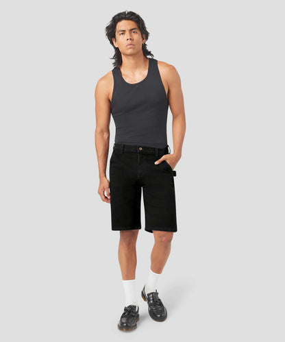 D-D7 (Dickies relaxed denim utility 11" shorts black denim) 102594880
