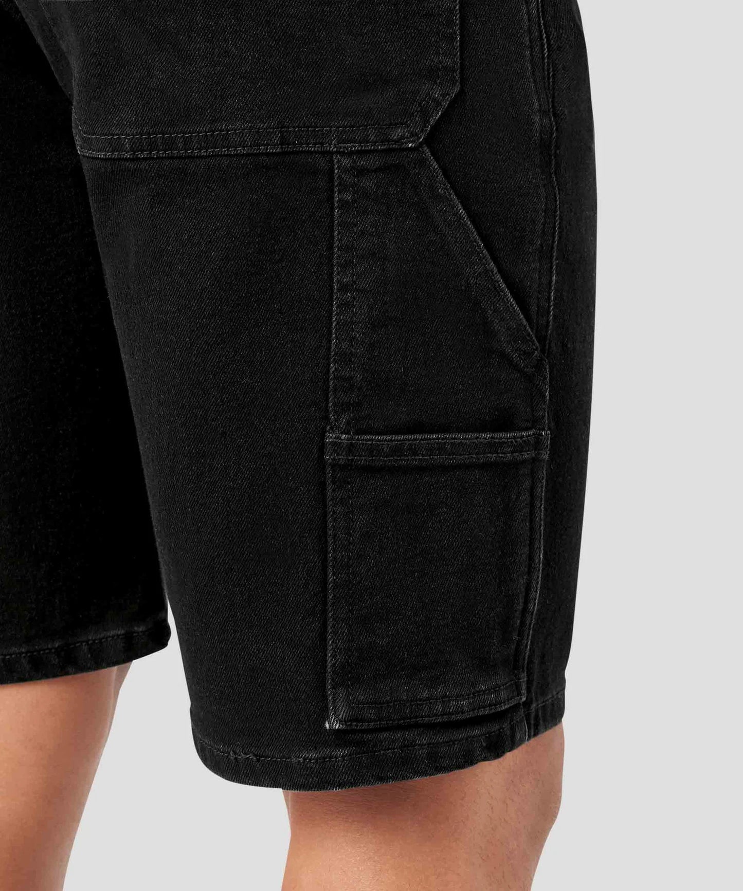 D-D7 (Dickies relaxed denim utility 11" shorts black denim) 102594880