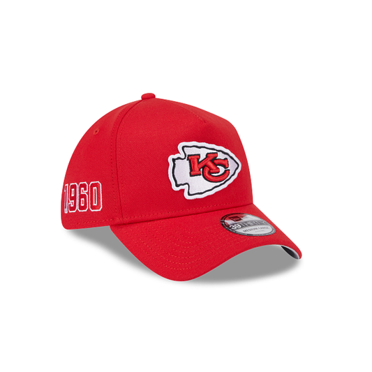 NEC-V61 (New era 3930 A frame flexfit nfl block year kansas city chiefs hat red) 32593070