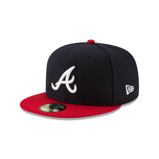 NEC-D61 (New era 5950 authentic collection atlanta braves fitted hat black) 122493750