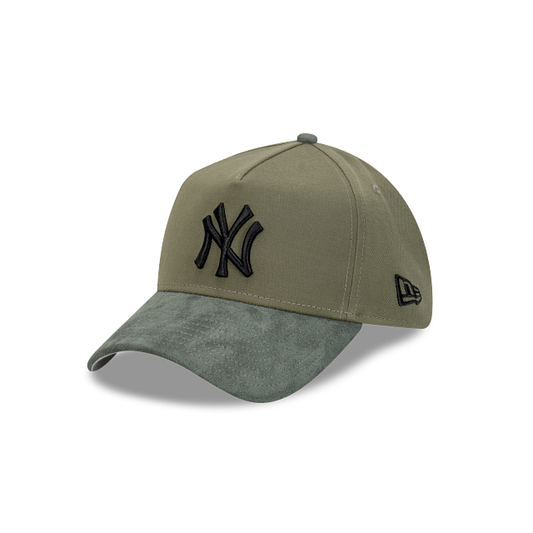 NEC-Y61 (New era 3930 A frame flexfit olive premium new york yankees hat) 32593070