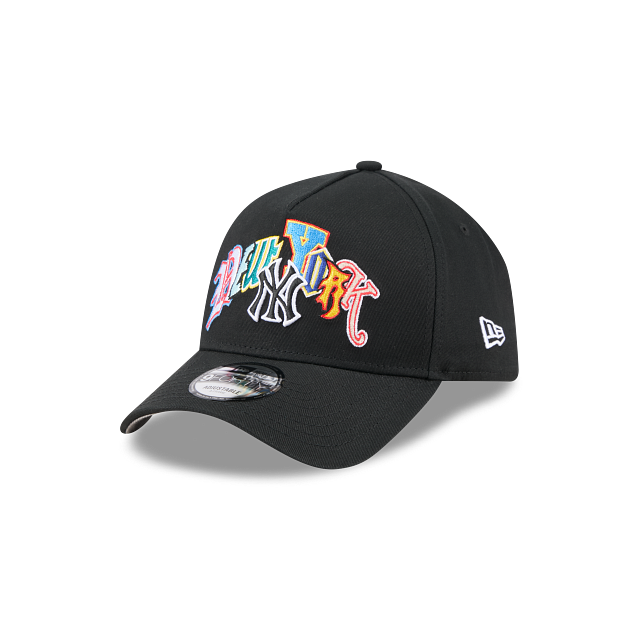 NEC-E73 (New era 940 A frame lifestyle trend pop multi letter new york yankees snapback black/grey UV osfm) 42692890