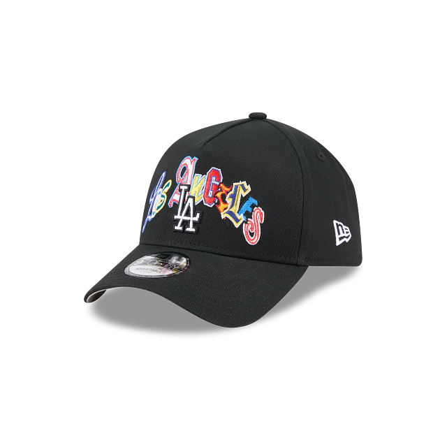 NEC-D73 (New era 940 A frame lifestyle trend pop multi letter los angeles dodgers snapback black/grey UV osfm) 42692890