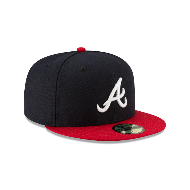 NEC-D61 (New era 5950 authentic collection atlanta braves fitted hat black) 122493750