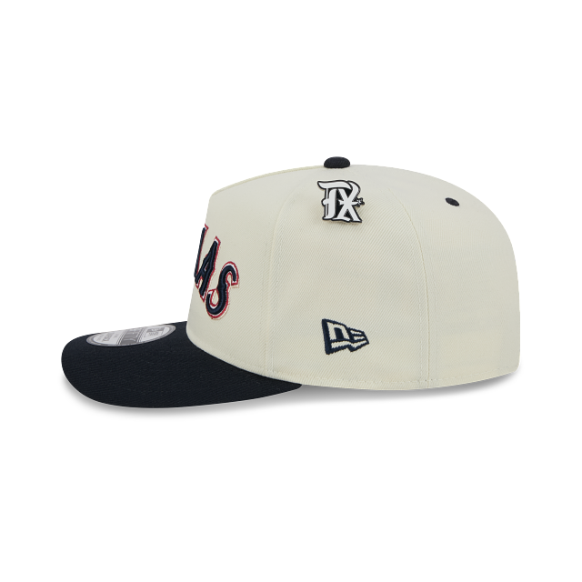 NEC-Q66 (New era 950 A frame mlb wordmark pin texas rangers chrome white/UV grey snapback osfm) 82594250