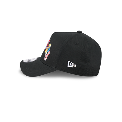 NEC-D73 (New era 940 A frame lifestyle trend pop multi letter los angeles dodgers snapback black/grey UV osfm) 42692890