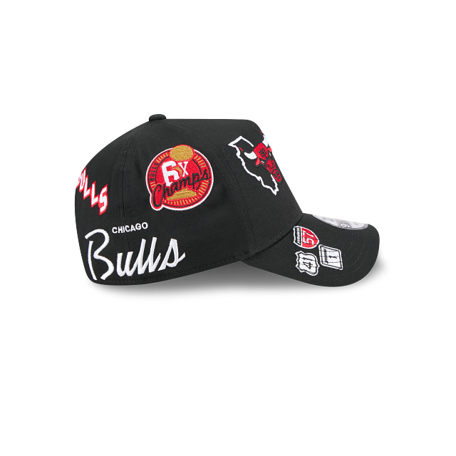 NEC-W72 (New era 940 A frame NBA all over print chicago bulls black snapback osfm) 32692670