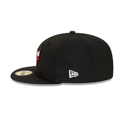 NEC-Z72 (New era 5950 chicago bulls 6x champion fitted hat black) 42693750