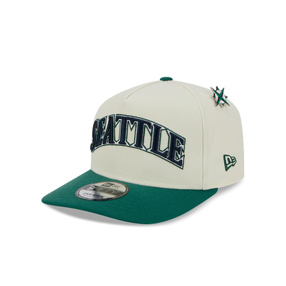 NEC-O66 (New era 950 A frame mlb wordmark pin seattle mariners chrome white/UV grey snapback osfm) 82594250