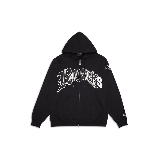 NEA-C14 (New era multi letter las vegas raiders 2-way zip hoodie black) 42698000