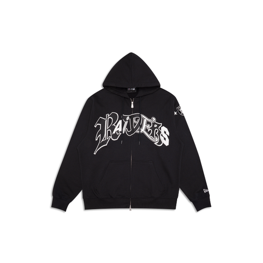 NEA-C14 (New era multi letter las vegas raiders 2-way zip hoodie black) 42698000