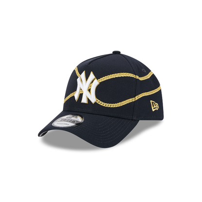 NEC-S66 (New era 940 A frame chain wrap new york yankees snapback in original team colours/UV grey osfm) 82594335