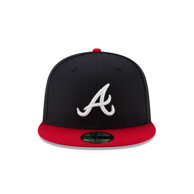 NEC-D61 (New era 5950 authentic collection atlanta braves fitted hat black) 122493750