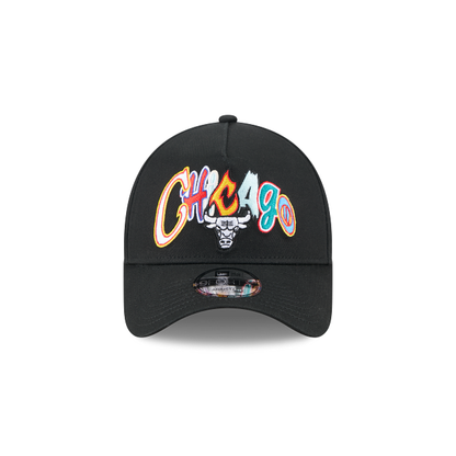 NEC-F73 (New era 940 A frame lifestyle trend pop multi letter chicago bulls snapback black/grey UV osfm) 42692890
