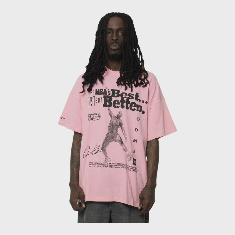 MNA-L44 (Mitchell & ness signature dynasty tee bulls soft pink) 72593478