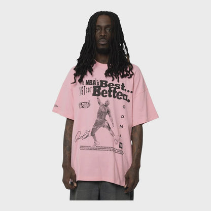 MNA-L44 (Mitchell & ness signature dynasty tee bulls soft pink) 72593478