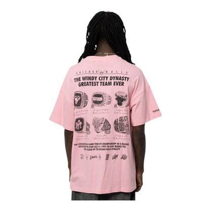 MNA-L44 (Mitchell & ness signature dynasty tee bulls soft pink) 72593478