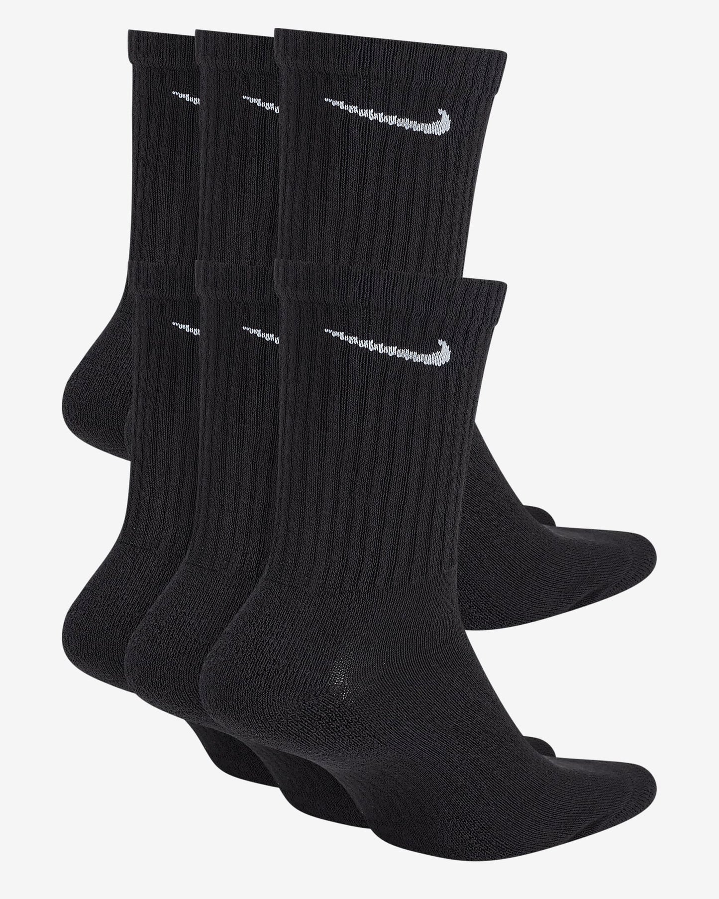 NA-K43 (Nike everday cushion crew socks 6 pack black/white) 92392046