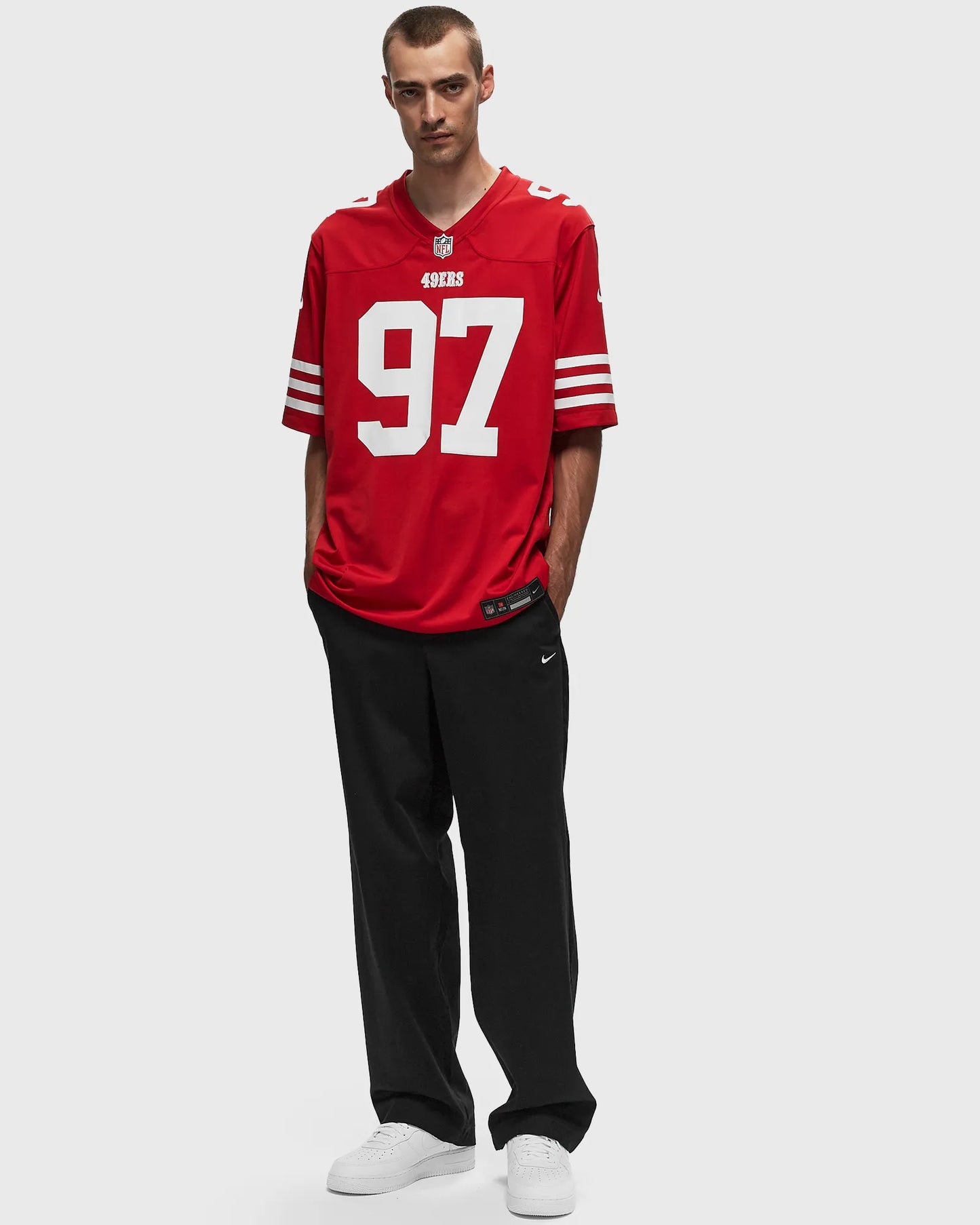 NA-S47 (Nike nfl san francisco 49ers home game jersey nick bosa #97 gym red) 102598260