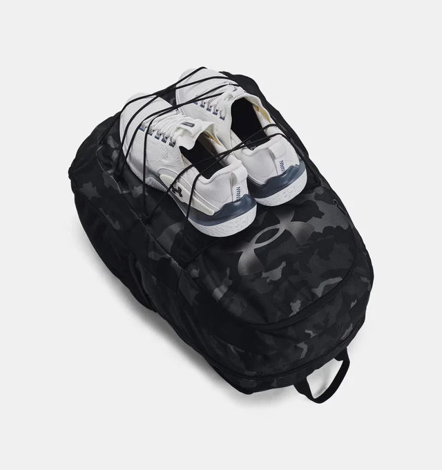 UAE-V3 (Under armour unisex hustle sport backpack black/metallic black) 122493478