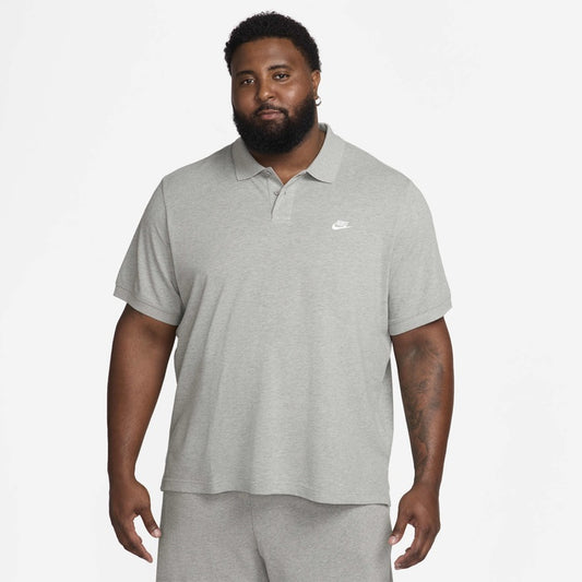 NA-U46 (Nike club mens short sleeve polo dark grey/heather/white) 22593000