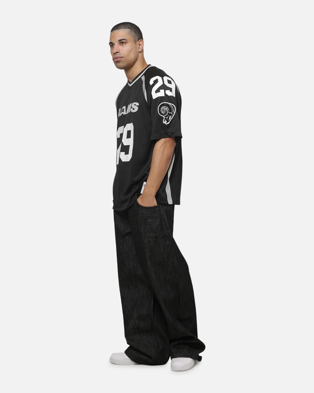 MNA-R53 (Mitchell & ness los angeles rams established jersey black) 82699565