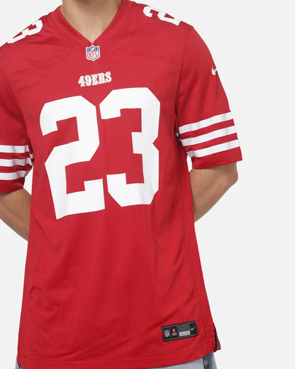NA-F50 (Nike nfl san francisco 49ers christian mc caffrey #23 home game jersey gym red) 926910000