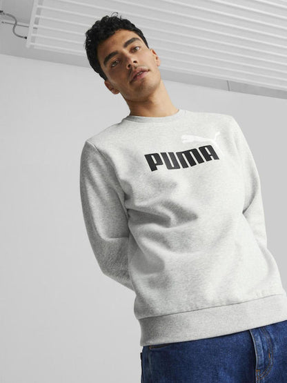 PA-N8 (Puma essentials+ 2 colour big logo fleece crew light grey) 82394000