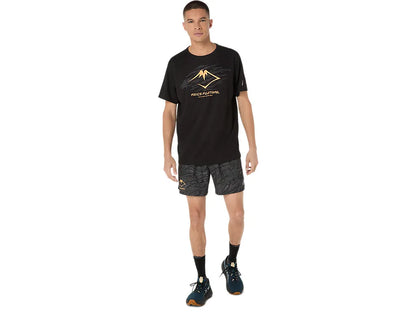 ASA-B1 (Asics fujitrail all over print 5in shorts performance black) 122594000