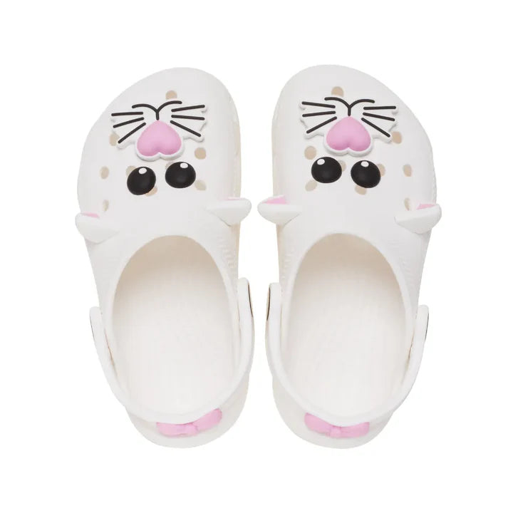 CR-U9 (Crocs classic i am cat clog toddlers white/pink tweed) 72493478