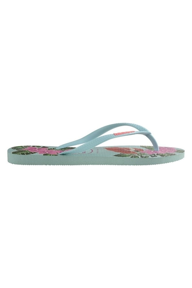 HA-WS4 (HAVAIANAS SLIM FLORAL 0642 ICE BLUE) 81891800