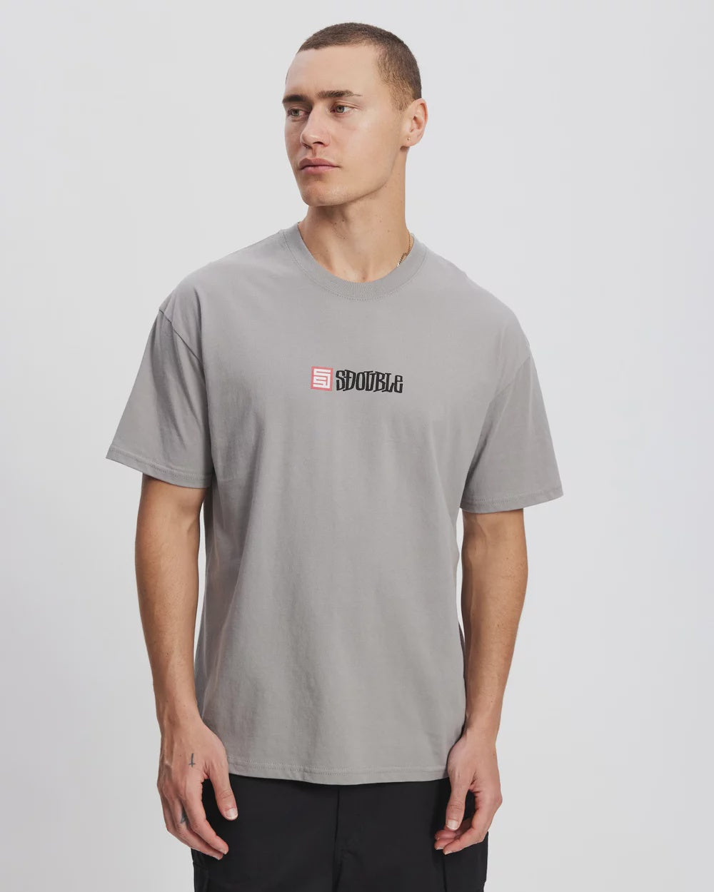 SSA-E (S/Double s cube mid block short sleeve heavy weight tee pigment ash) 122593260