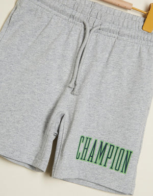 CA-P12 (Champion heritage 90's logo shorts kids oxford heather) 112392173