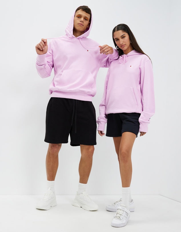 CA-Y10 (Champion Reverse weave terry hoodie cotton pink posy) 12395652 CHAMPION