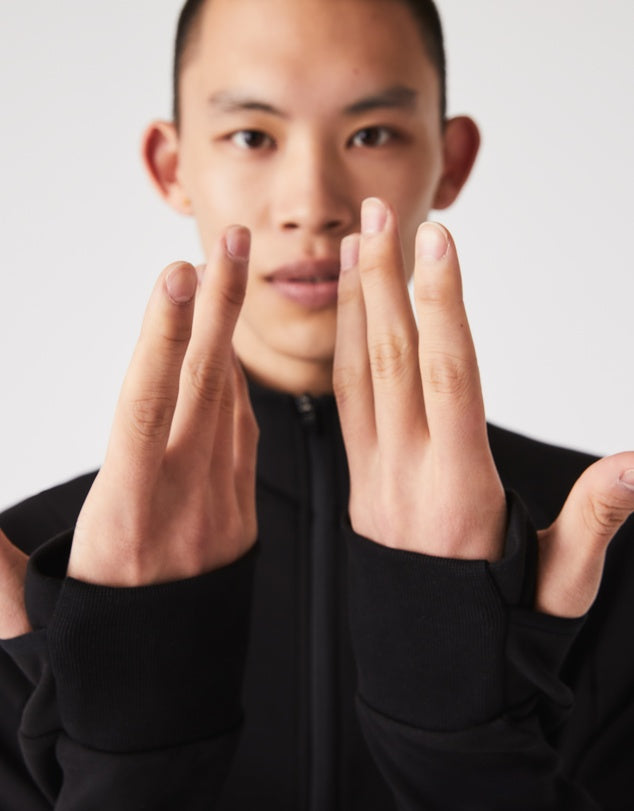 LCA-U22 (Lacoste active double face high neck track  jacket black) 725910761