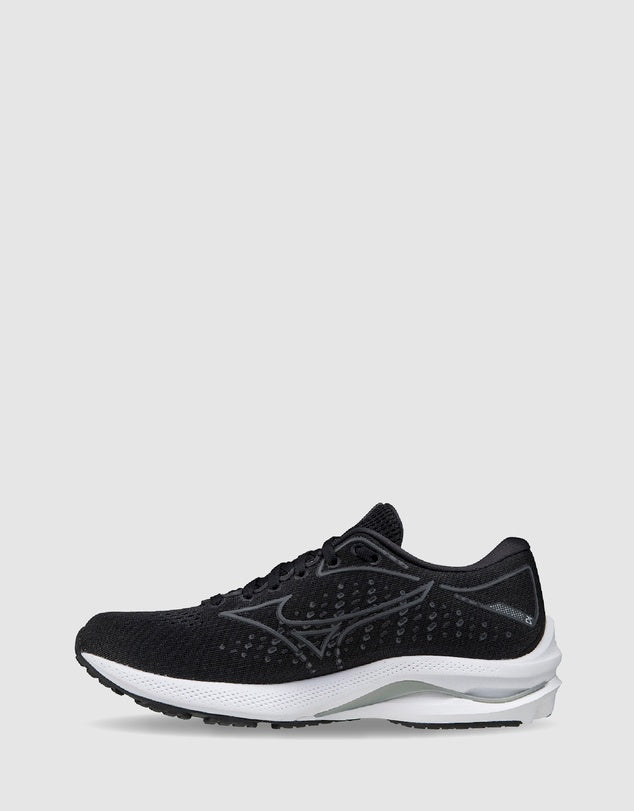 M-L (Mizuno wave rider 25 wide dark shadow/black) 82396500 MIZUNO