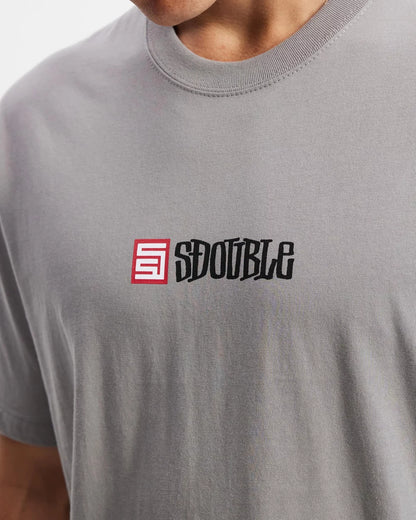 SSA-E (S/Double s cube mid block short sleeve heavy weight tee pigment ash) 122593260