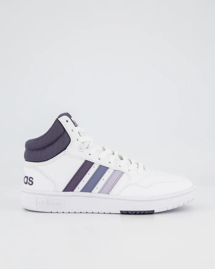 A-P66 (Adidas hoop 3.0 mid women shoes white/silver dawn) 82396735 ADIDAS