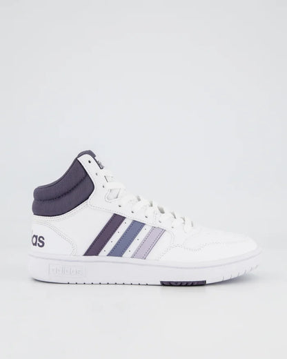 A-P66 (Adidas hoop 3.0 mid women shoes white/silver dawn) 82396735 ADIDAS